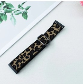 Resim Gaojunshop01 Siyah Kahverengi Leopar Desenli Fitbit Sense Versa Nefes Alabilir Spor Kordon 