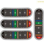 Resim 1pc/2pcs/4pcs Sıcaklığa Duyarlı Renk Değiştiren Yapışkan Bant Kahve Fincanları, Süt Bidonları, Çaydanlıklar, Mutfak için - PET Malzeme Sıcaklık Göstergesi Etiketi, Elektrik Gerektirmez, Gıda İle Temas İçin Uygun Değildir, Celsius Görüntüleme 