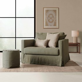 Resim Cape Loveseat - Cotton-Brown / Fix Cover 