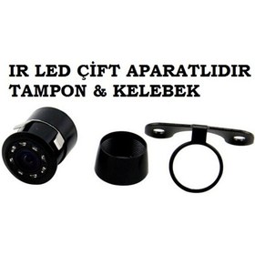 Resim Audiomax Ir Araç Geri Görüş Kamerası Gece Görüşlü Mesafe Çizgili 