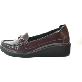 Resim Beety 128.747-2 Hakiki Deri Rugan Ortopedik Dolgu Topuklu Şık Kadın Ayakkabı 