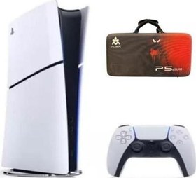 Resim Sony Playstation 5 Slim 1 TB Digital Edition Oyun Konsolu (İthalatçı Garantili) + Sony Playstation 5 Taşıma Çantası Kırmızı Desenli 