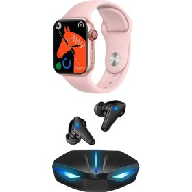 Resim Akıllı Saat ve Işıklı Bluetooth Kulaklık Kampanya Seti, Siyah, Şık ve Fonksiyonel 