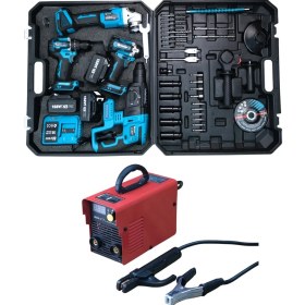 Resim Prohummer PH289 Profesyonel Akülü Kömürsüz 4lü Set + Kaynak Makinesi 800NM Somun Sökme, Vidalama Matkap, Kırıcı Delici Hilti, Avuç Taşlama ve MMA777 Kaynak Makinesi 