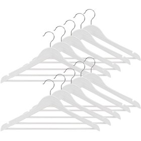 Resim Ahşap Görünümlüplastik Elbise Askısı A Kalite 10adet Al4493 Beyaz 