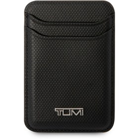 Resim Tumi Orjinal Lisanslı 2 Hazneli Metal Logolu Deri Magnetik Kartlık - Haki 