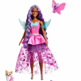 Resim Nessiworld Barbie Sihirli Dokunuş Peri Masalı Elbiseli Bebek HLC31 