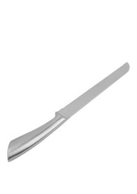 Resim Ekmek Bıçağı, 1 Adet Uzun Paslanmaz Çelik Tırtıklı Ekmek Bıçağı 34 Cm Gri 