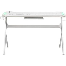 Resim Adore Mobilya Ryze Extreme Karbon Fiber Rgb Oyuncu Masası - Beyaz 120X60X76 cm 