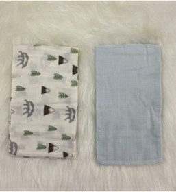 Resim 2'li 75 90 Cm Müslin Örtü Çam Ve Ayı Çok Renkli 