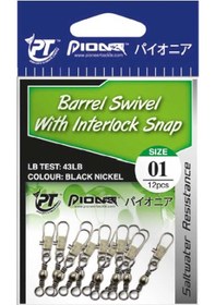 Resim Pioneer Barrel Swivel With Interlock Snap Fırdöndü 8 