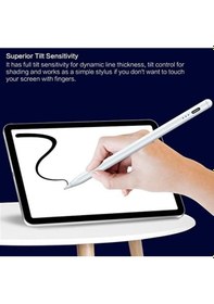 Resim Apple Uyumlu iPad A2696 10.nesil Avuç İçi Reddetmeli Eğim Hassasiyetli Dokunmatik Yazı Kalemi 