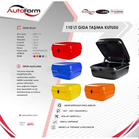 Resim Motosiklet Servis Kurye Çantası Midi Box Kırmızı 110 Litre 