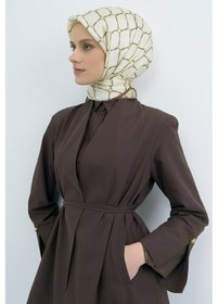 Resim Armine Saf İpek Sura Eşarp-2026 İlkbahar-yaz- 953800d Krem-Yeşil 