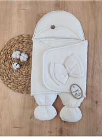 Resim Tomuycuk Soft Yumuşak Ayaklı Bebek Kundağı Unisex Bebek Dış Kundak Battaniyesi Hastane Çıkışı Uyku Tulumu 