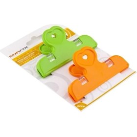 Resim Zenvia 2'li Pratik Torba Paket ve Poşet Kapatıcı Kilitli Klips Mandal (4887) ZNVA-GO3146 