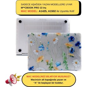Resim McStorey Macbook Pro Kılıf 13 inç Flower01NL (Eski HDMI'lı Model 2012-2015) A1425 A1502 ile Uyumlu 