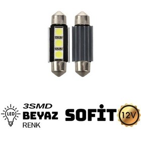 Resim Carub Oto Ampul 12v Sofit Led Metal Canbus 39mm Beyaz 2li Set Br0402245 1 Adet 