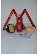 Resim Üçgen Trafik ve İlkyardım Seti Mapeks Yangın Tüpü Takoz Reflektör N11.535 