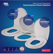 Resim Nkp Universal - Family - Twin Çocuk Adaptörlü Klozet Kapak Universal Nkp