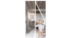 Resim Byars Blişim Luas Mıknatıslı Kapı Sinekliği, Sinek Böcek Tutucu, Beyaz Tül Sineklik, Sivrisinek Ağı, Balkon Kapısı, Sürgülü Kapı, Teras Kapısı Için Mıknatıslı Perde 90 cm 