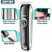 Resim Siyah Çok Fonksiyonlu Şarjlı Tüy Kısaltıcı ve Tıraş Makinesi 