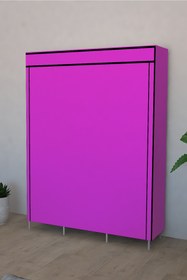 Resim CimriKese Plastik Raflı Portatif Bez Dolap Hızlı Ve Kolay Kurulumlu Bez Gardrop 