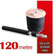 Resim Qport Yüksek Bakır Utp 23Awg 0.58 MM Dış Ortam Cat6 Outdoor Kablo 120 Metre 