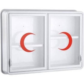 Resim Cam 2 Kapaklı Ecza Dolabı 35x49x10 Cm 5224 