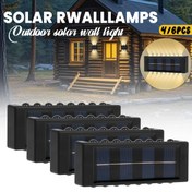 Resim 4/6 adet Güneş Enerjili LED Işıklar, Bahçe Sokak Peyzaj Balkon Dekoratif Güneş Duvar Işıkları için Dış Mekan Güneş Işıkları, Bahçe Giriş Yolu Duvar Işıkları için Kolay Kurulum 