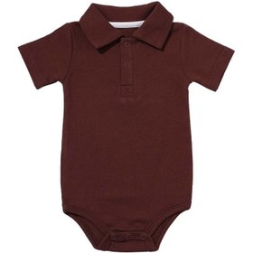 Resim Lapel baby onesies - Rose Red / 3m 