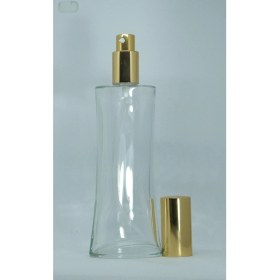 Resim Parfüm Şişesi 100 ml (2 Adet) (TEKRAR DOLDURULABİLİR) Eyfel Sarı Metal Valf ve Kapak Boş Şişe 