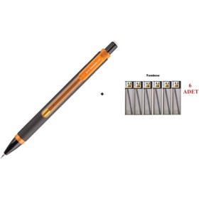 Resim Serve Shake-ıt 0.5mm Uçlu Kalem Turuncu + 6 Adet Tombow 0.5 2b Kalem Ucu 