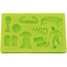 Resim Pastry Planet Futbol Temalı Şeker Hamuru Silikon Kalıbı 
