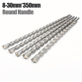 Resim PMMJ 34.8cm Uzatılmış Darbeli Matkap Ucu Elektrikli Çekiç için - SDS Plus Yuvarlak Sap, Beton, Tuğla & Taş için Karbür Uç 