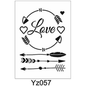 Resim Yazı Desenler Stencil Şablon 25X35 Yz-057 