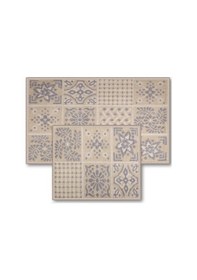 Resim Barcelona Doğal Pamuklu 2'li Banyo Paspas Seti 60x100+50x60 Cm Gri Gri 