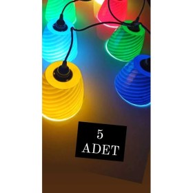 Resim 5 Adet Ağaç Feneri, Beyaz, Şık ve Doğal Dekorasyon Hediye Seti 