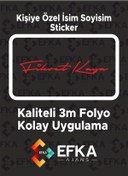 Resim Efka Ajans Kişiye Özel İsim Soyisim İmza 20x3 Cm / İmza Etiket / Araç Sticker / Motor Sticker 