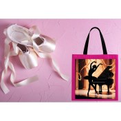 Resim Ada Kostüm Giselle Balerin Silüet Koton Çanta 