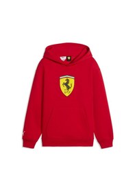 Resim Puma Scuderıa Ferrarı Color Shıeld Genç Kapüşonlu Sweatshırt 634259 02 Kırmızı 