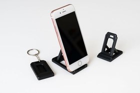 Resim Telefon Standlı Anahtarlık - Katlanabilir Masa Üstü Telefon Tutucu - Ayarlanabilir Telefon Standı 