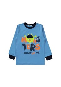 Resim Monster Baskılı 2-5 Yaş Pijama Takımı - Lacivert 