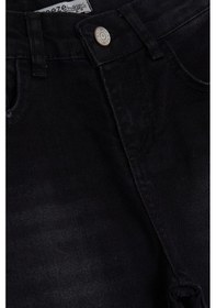 Resim Breeze Kız Çocuk Kot Pantalon Cepli 10-14 Yaş, Siyah Siyah 