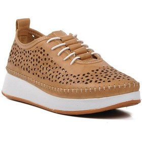 Resim Ayakmod 24077-L Bej Hakiki Deri Kadın Günlük Ayakkabı 001 