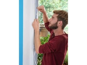 Resim Misda Store Insect Stop Standart Pencere Sinekliği, Kesilebilir, Delmeden Sivrisinek Koruması, 1 x Beyaz Sineklik, 130 cm x 150 Cm, 5,6 M Uzunluk 