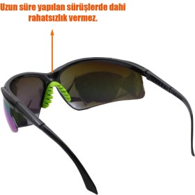Resim Badem10 Bisiklet Güneş Gözlüğü Yüz Ayarlı Silikon Burunlu Bisikletçi Gözlük S600 Gökkuşağı 