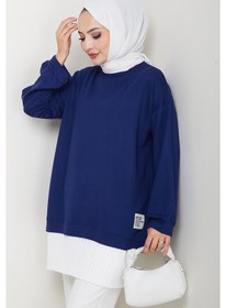 Resim Bestenur Arma Detay Piliseli Oysho Tunik 1627 - Lacivert Lacivert 
