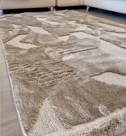 Resim Dekhera Enjoy Kabartmalı Desenli Kesme Halı 02 Vizon - 80X300 