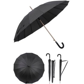 Resim Marlux 1. Sınıf Kalite Baston Tip Rüzgar Korumalı Fiber 16 Telli Bronz Gövde Marlux10133m Siyah 